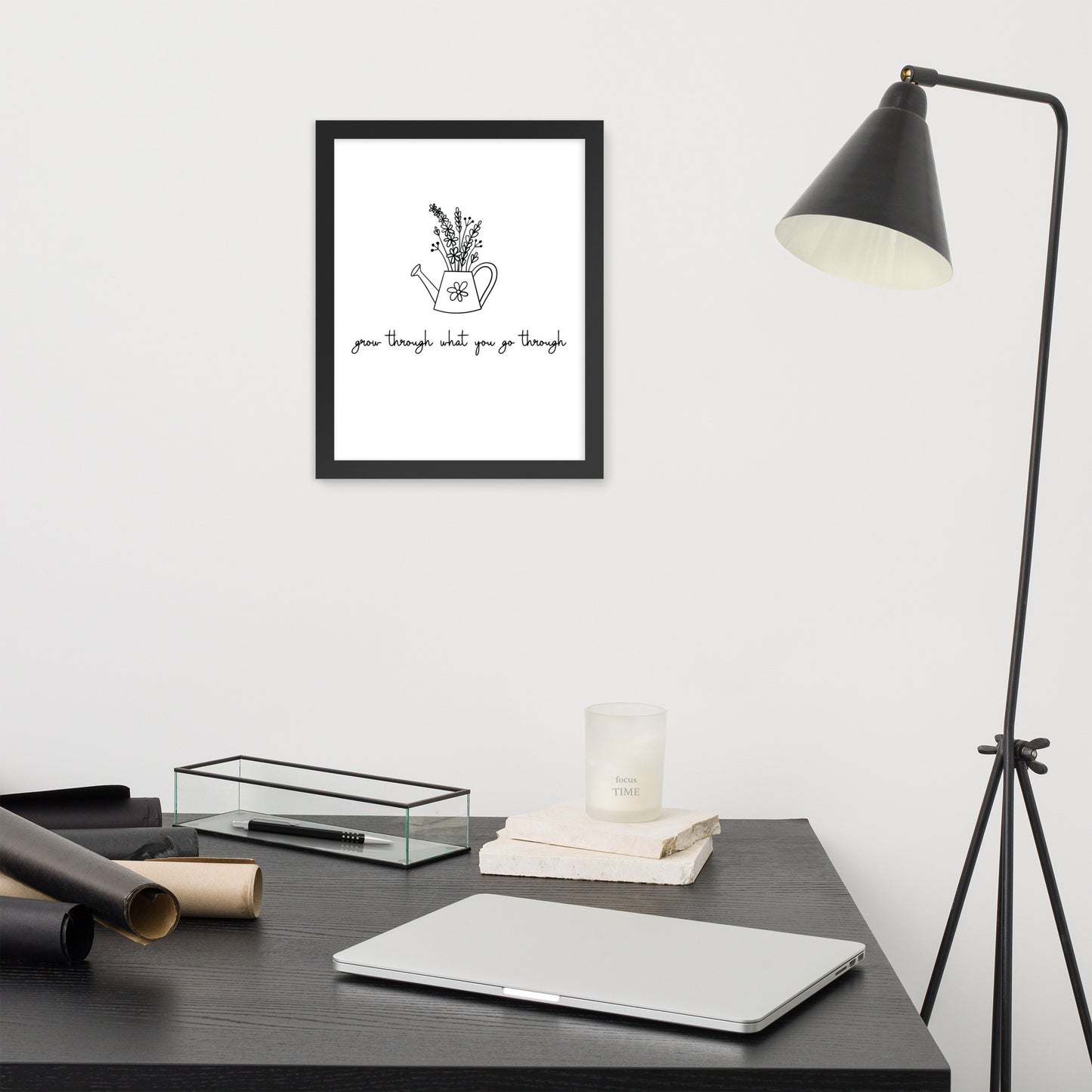 Grow Through What You Go Through Framed poster