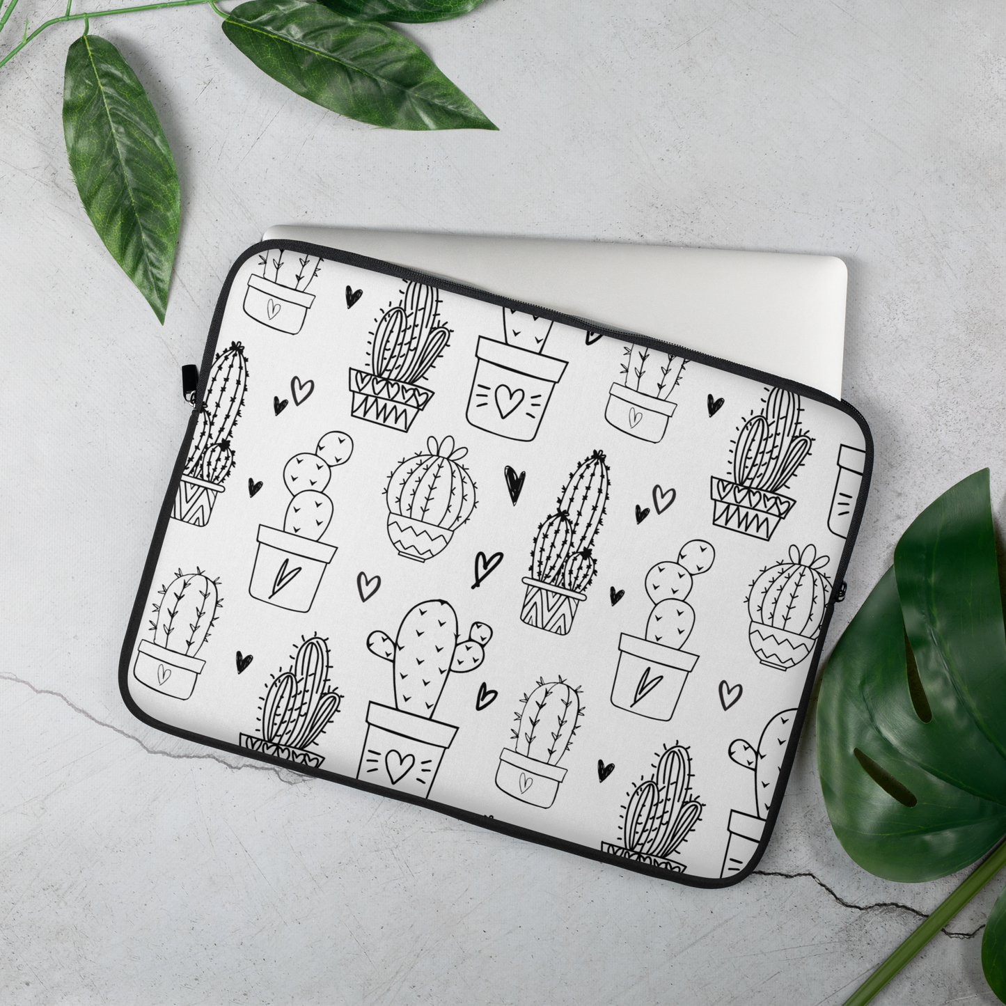 LJPCo Signature Collection - Cactus Doodles Laptop Sleeve