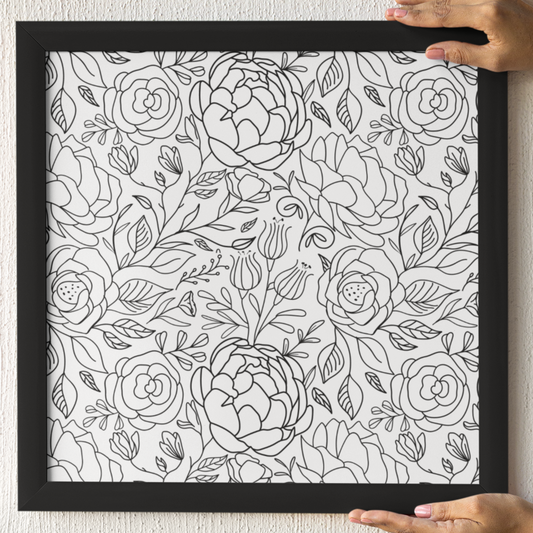 Peony Garden Seamless Pattern