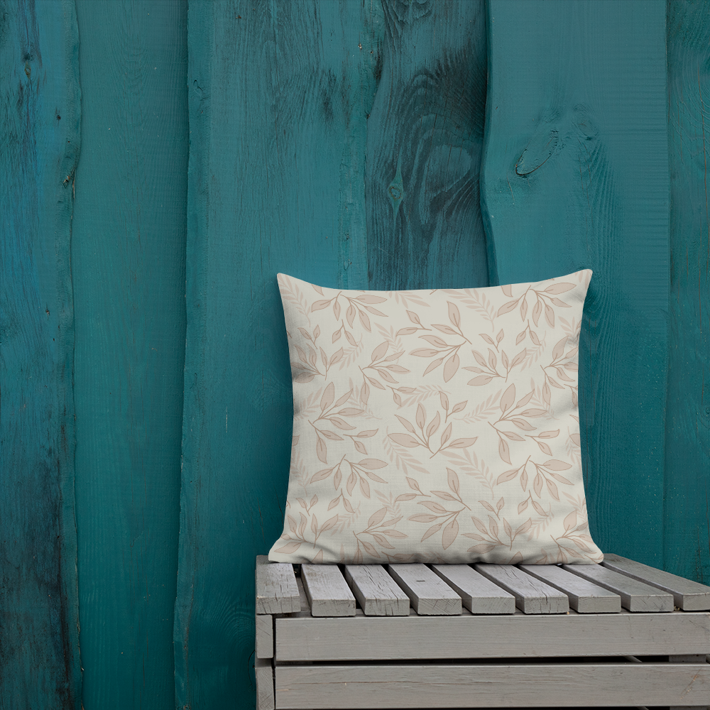 Vintage Romance Collection - Beige Botanicals Throw Pillow
