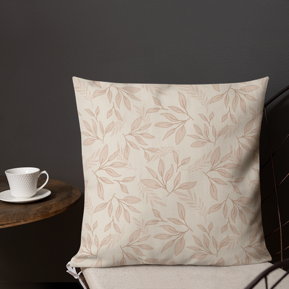 Vintage Romance Collection - Beige Botanicals Throw Pillow