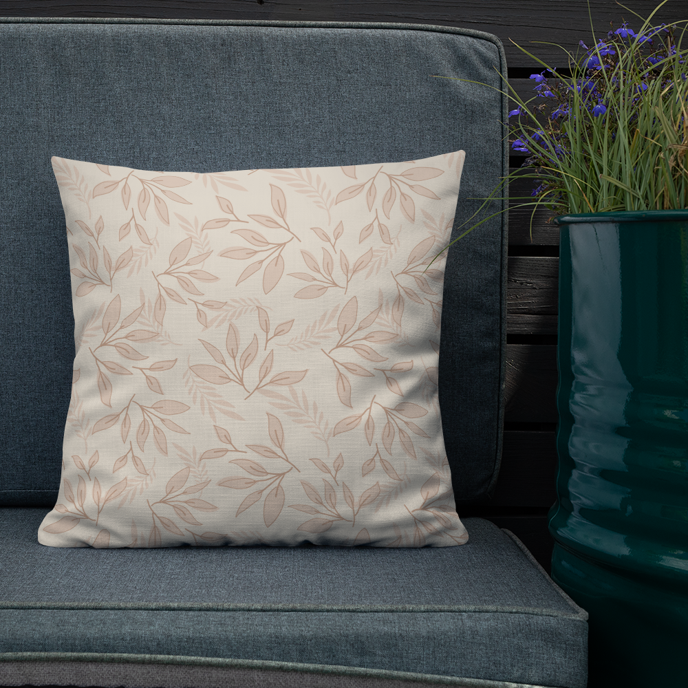 Vintage Romance Collection - Beige Botanicals Throw Pillow