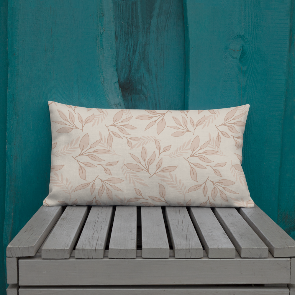 Vintage Romance Collection - Beige Botanicals Throw Pillow
