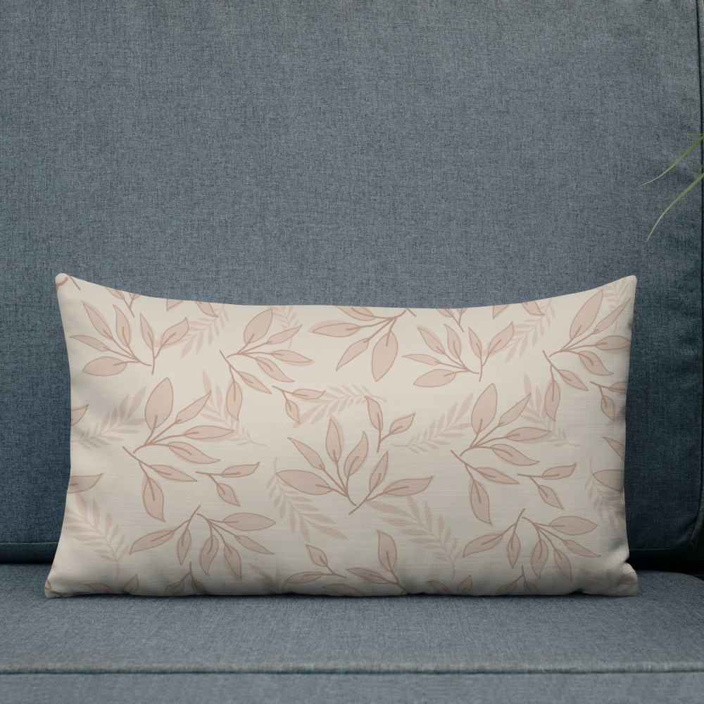 Vintage Romance Collection - Beige Botanicals Throw Pillow