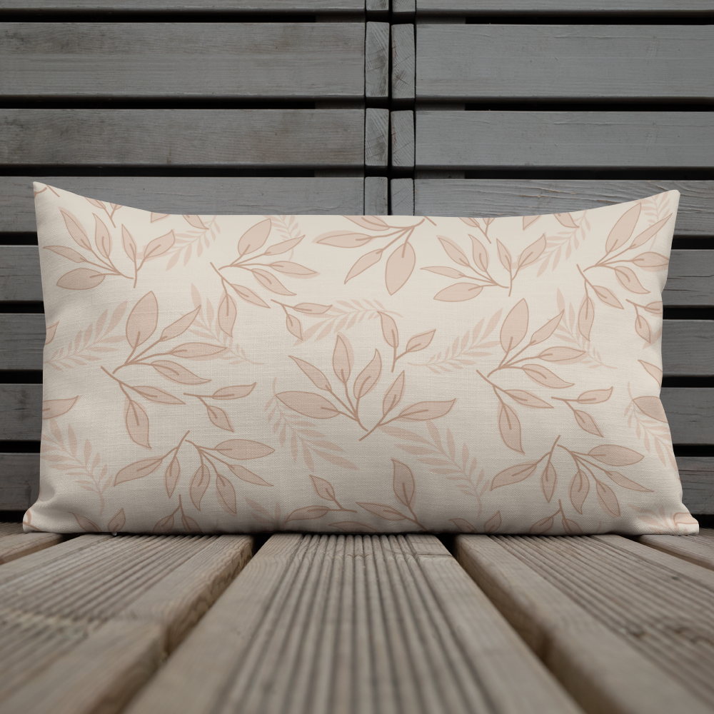 Vintage Romance Collection - Beige Botanicals Throw Pillow