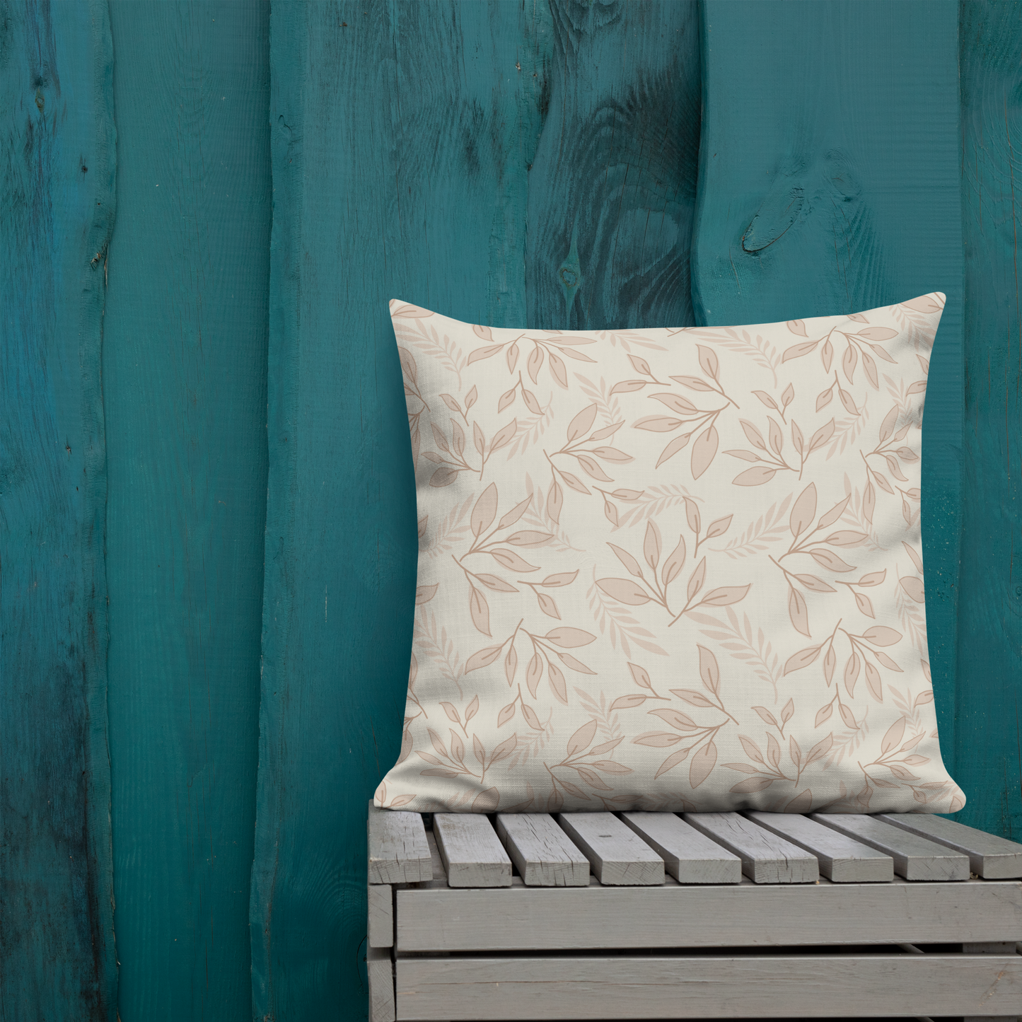 Vintage Romance Collection - Beige Botanicals Throw Pillow