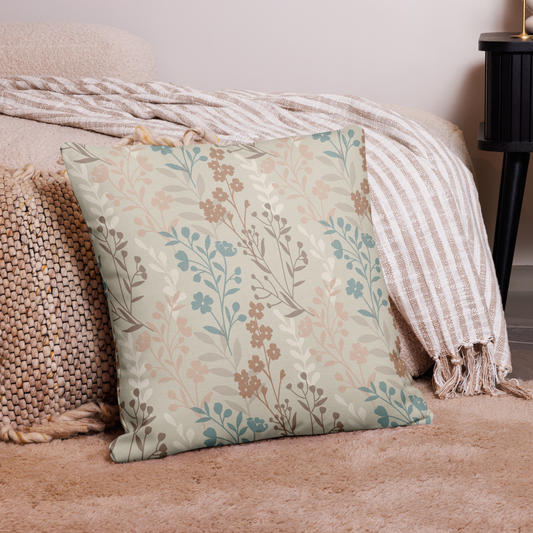 Vintage Romance Collection - Stacked Florals Throw Pillow