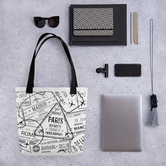 Passport Stamps Tote Bag