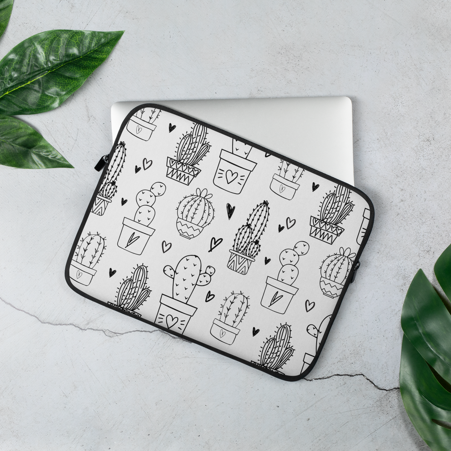 LJPCo Signature Collection - Cactus Doodles Laptop Sleeve