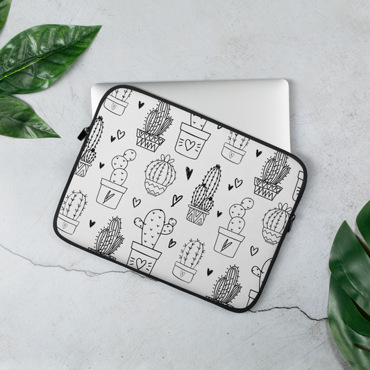 LJPCo Signature Collection - Cactus Doodles Laptop Sleeve